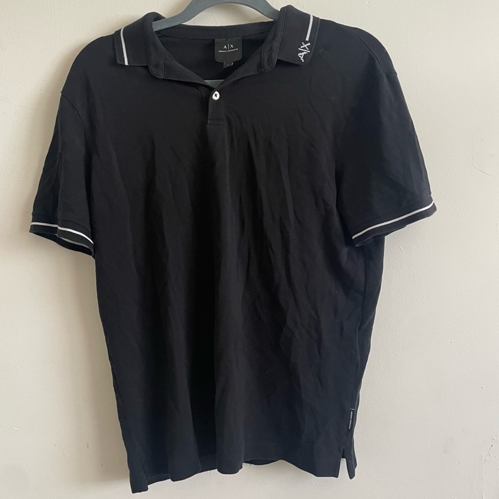 Armani Exchange Short Sleeve Black Shirt